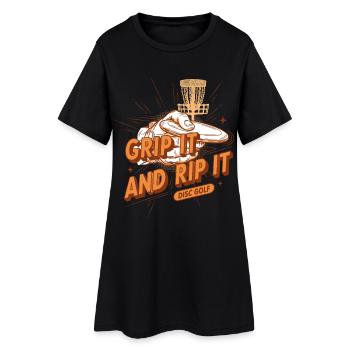 Saisis-le et déchire Disc Golf Drôle Disc Golf - Robe T-shirt Femme - noir - Devant