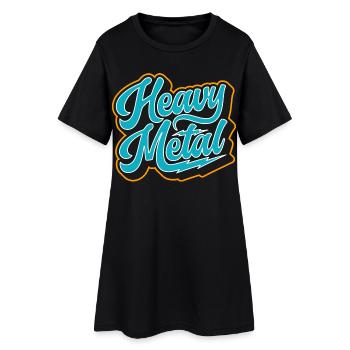 Heavy Metal Rétro Script - Robe T-shirt Femme - noir - Devant