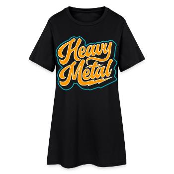 Heavy Metal Bold Script Logo - Women’s T-Shirt Dress - black - Front