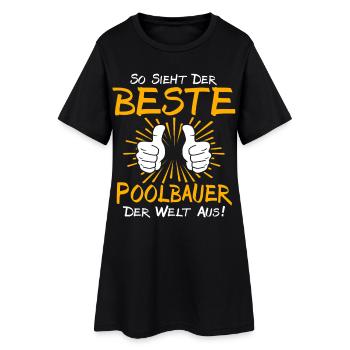 Idée cadeau pour constructeur de piscines - Robe T-shirt Femme - noir - Devant
