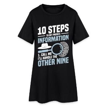 Détective privé Titulaire d’un badge d’uniforme Privé - Robe T-shirt Femme - noir - Devant