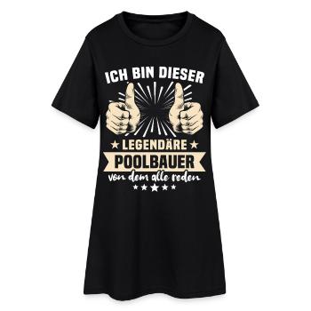 Dictons des constructeurs de piscines - Robe T-shirt Femme - noir - Devant