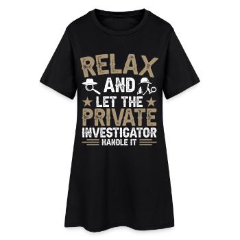 Uniforme de détective privé Costume de détective - Robe T-shirt Femme - noir - Devant