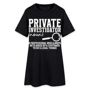 Détective Observation des costumes Détective privé - Robe T-shirt Femme - noir - Devant