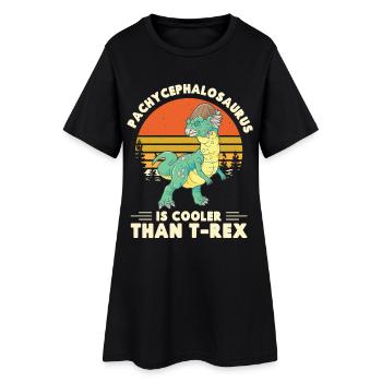 Pachycephalosaurus Kostüm Paläontologe Dinosaurier - Frauen T-Shirt-Kleid - Schwarz - Vorne