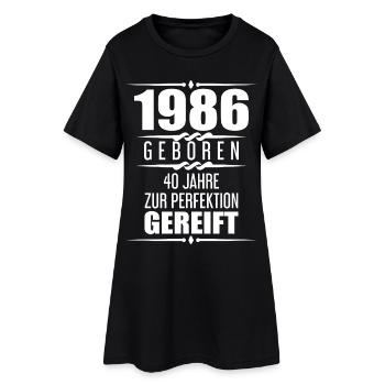 1986 40 Jahre Spruch Geschenk zum 40. Geburtstag - Frauen T-Shirt-Kleid - Schwarz - Vorne
