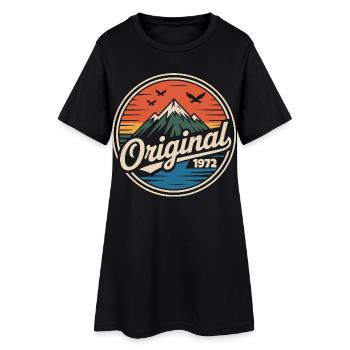 Original 1972 vintage retro 1972 anniversaire - Robe T-shirt Femme - noir - Devant