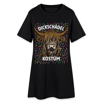 Déguisement têtu de bétail des Highlands - Robe T-shirt Femme - noir - Devant