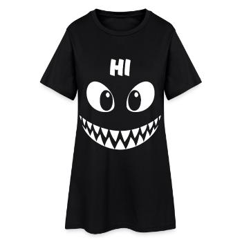 Requin | Déguisement de carnaval en costume de grand visage - Robe T-shirt Femme - noir - Devant