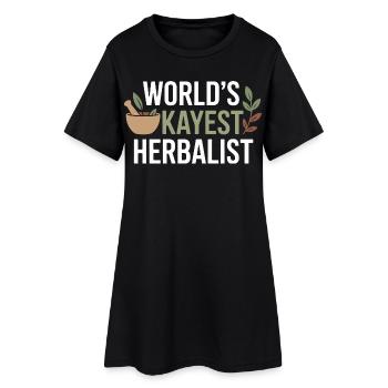 Zertifizierte klinische Pflanzenmedizin-Expertenausrüstung - Frauen T-Shirt-Kleid - Schwarz - Vorne