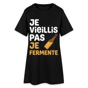 Je Vieillis Pas Je Fermente Beer Funny Gift Humor - Robe T-shirt Femme - noir - Devant