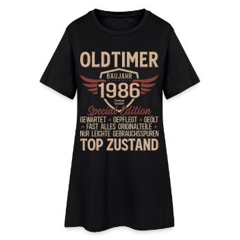 T-shirt pour les 40 ans – Vintage rétro 1986 - Robe T-shirt Femme - noir - Devant