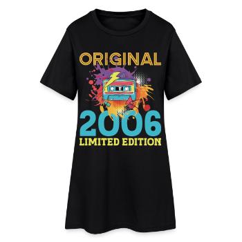 Anniversaire 20 ans 2006 Cassette Vintage Rétro - Robe T-shirt Femme - noir - Devant