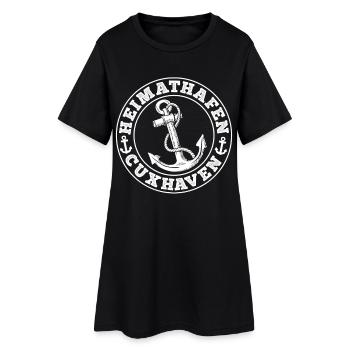Mer du Nord PORT D’ACCUEIL CUXHAVEN Vacances Drôle - Robe T-shirt Femme - noir - Devant