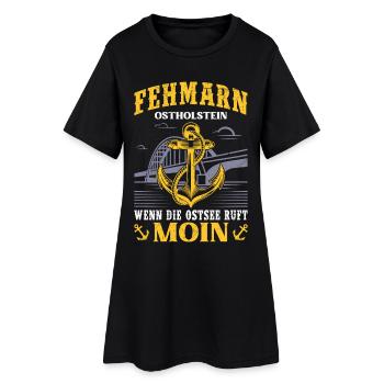 FEHMARN OSTHOLSTEIN QUAND LA MER BALTIQUE APPELLE Drôle - Robe T-shirt Femme - noir - Devant