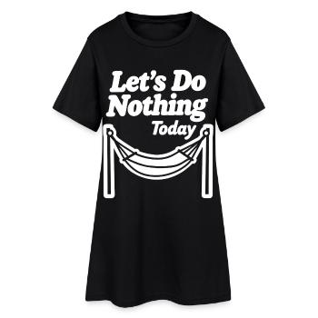 Ne faisons rien aujourd’hui Relaxation au hamac - Robe T-shirt Femme - noir - Devant