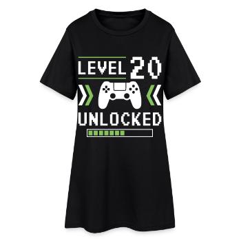 20e anniversaire niveau 20 débloqué - Robe T-shirt Femme - noir - Devant
