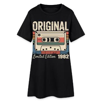 44ème anniversaire - Cadeau Vintage 1982 - Robe T-shirt Femme - noir - Devant