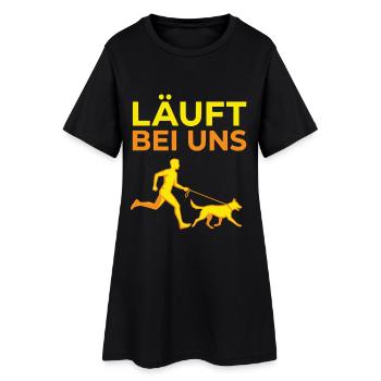 Hunde Gassi Hundebesitzer - Frauen T-Shirt-Kleid - Schwarz - Vorne