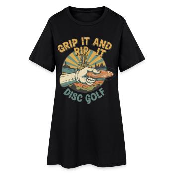 Saisis-le et déchire Disc Golf Flying Disc - Robe T-shirt Femme - noir - Devant