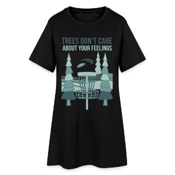 Bäume kümmern sich nicht um deine Gefühle Disc Golf - Frauen T-Shirt-Kleid - Schwarz - Vorne