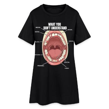 Zahnoberflächen Zahnmedizinischer Assistent Zahnarzt - Frauen T-Shirt-Kleid - Schwarz - Vorne