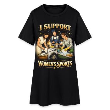 Je soutiens le bootleg inportable du sport féminin - Robe T-shirt Femme - noir - Devant