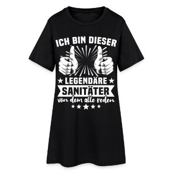 Légende des ambulanciers - Robe T-shirt Femme - noir - Devant