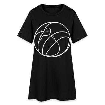Dessin de volley-ball - Robe T-shirt Femme - noir - Devant