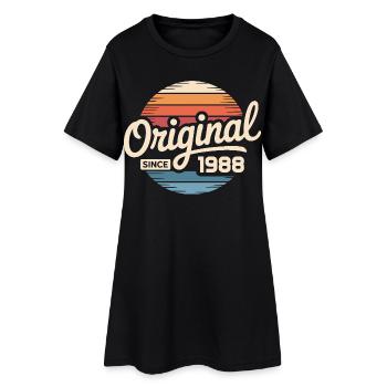 Cadeau d’anniversaire vintage 1988 Vintage 1988 - Robe T-shirt Femme - noir - Devant