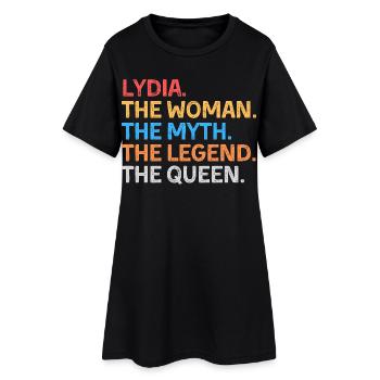 Lydia La Femme Le Mythe La Légende La Reine - Robe T-shirt Femme - noir - Devant