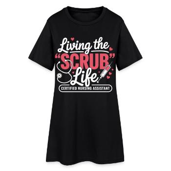 Living the Scrub Life - Frauen T-Shirt-Kleid - Schwarz - Vorne