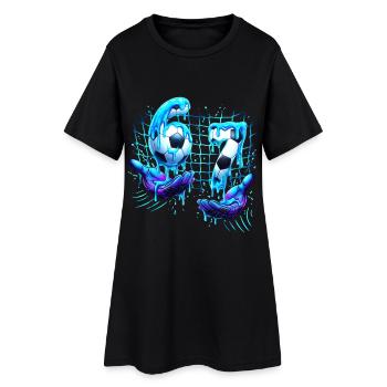 Soccer 67 Funny Six Seven Hands mème - Robe T-shirt Femme - noir - Devant