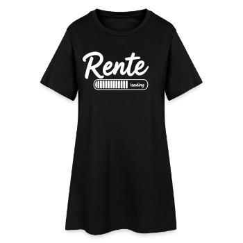 Rente 2026 loading Endlich Ruhestand - Frauen T-Shirt-Kleid - Schwarz - Vorne