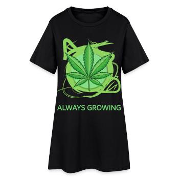 Always Growing - Women’s T-Shirt Dress - black - Front