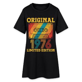 50e Anniversaire 50 ans 1976 Cadeau d'anniversaire - Robe T-shirt Femme - noir - Devant