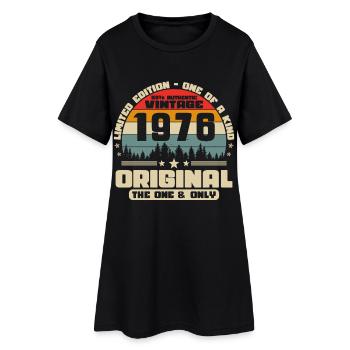 1976 Vintage Retro Geburtstagsgeschenk - Frauen T-Shirt-Kleid - Schwarz - Vorne