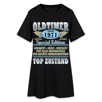 Cadeau d’anniversaire original de février 1971 - Robe T-shirt Femme - noir - Devant