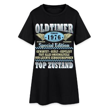 Vintage February Vintage 1976 Man 50th Birthday - Women’s T-Shirt Dress - black - Front