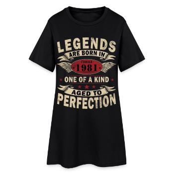 Février 1981| Février 1981 Jubilé 1981 - Robe T-shirt Femme - noir - Devant