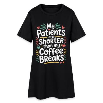 Infirmière pédiatrique : mes patients sont infirmiers en pédiatrie plus petits, infirmiers infirmiers - Robe T-shirt Femme - noir - Devant
