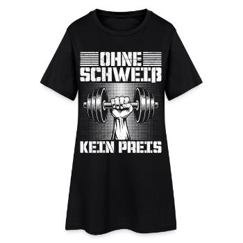 Gewichtheber OHNE SCHWEISS KEIN PREIS Lustiges - Frauen T-Shirt-Kleid - Schwarz - Vorne