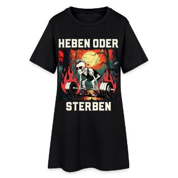 Les athlètes de force LIFT OR DIE Fun - Robe T-shirt Femme - noir - Devant