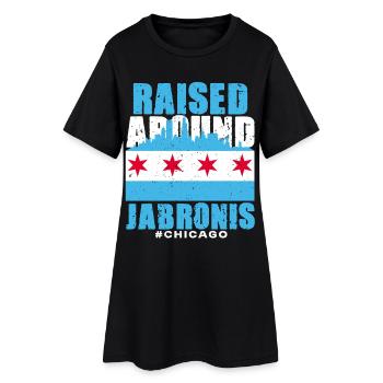 Jabroni Raised Around Jabronis - Frauen T-Shirt-Kleid - Schwarz - Vorne