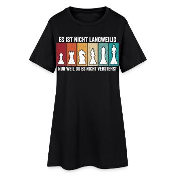 Pièces rétro d’échecs – Design vintage d’échecs - Robe T-shirt Femme - noir - Devant