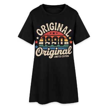 1990 Vintage Édition limitée Cadeau 1990 - Robe T-shirt Femme - noir - Devant
