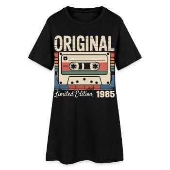 41. Jubiläum – Vintage-Geschenk 1985 - Frauen T-Shirt-Kleid - Schwarz - Vorne