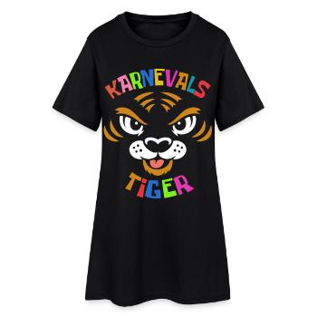 Tigre du Carnaval | costume coloré de carnaval - Robe T-shirt Femme - noir - Devant