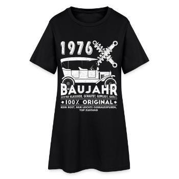 Né en 1976, construit en 1976 Birthday Shirt Rétro - Robe T-shirt Femme - noir - Devant