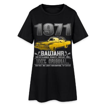 Cadeau d’anniversaire original rétro 1971 - Robe T-shirt Femme - noir - Devant
